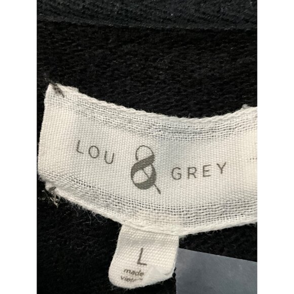 Anthropology Lou & Grey Women's Black Cowl Neck Long Sleeve Top Large Relaxed Fi - Picture 4 of 6